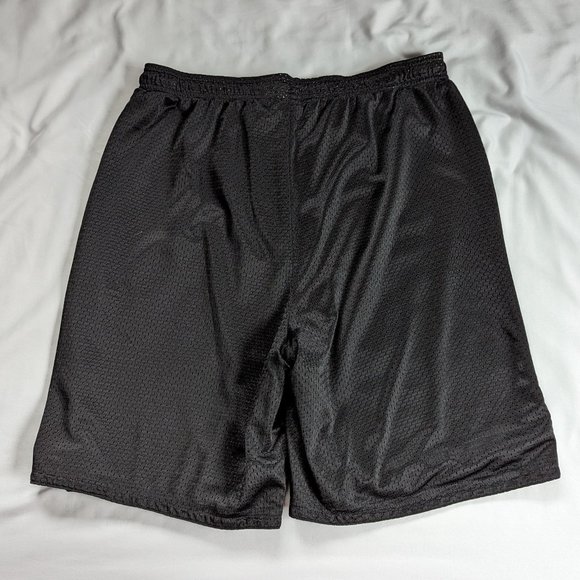 Black Mesh/Dazzle Reversible Basketball Shorts - Picture 4 of 6